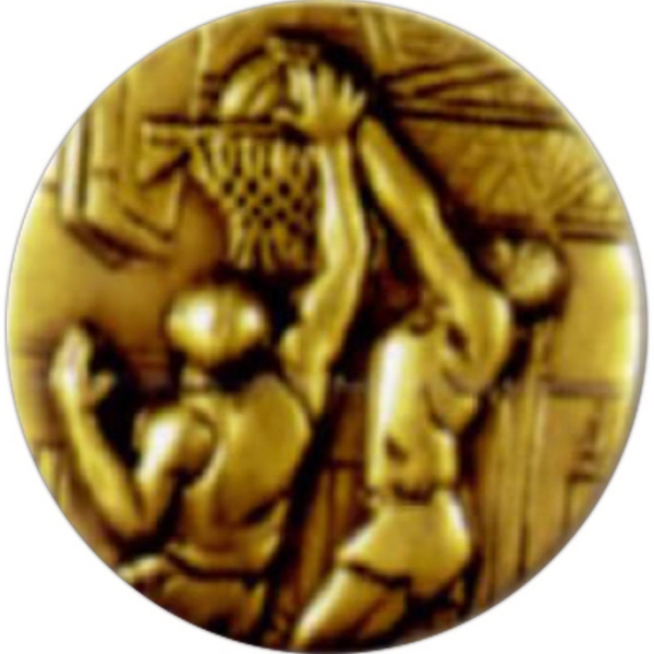 Diamond cut brass medal - 2".... from ASI 67961 Lorente LLC / Lorente