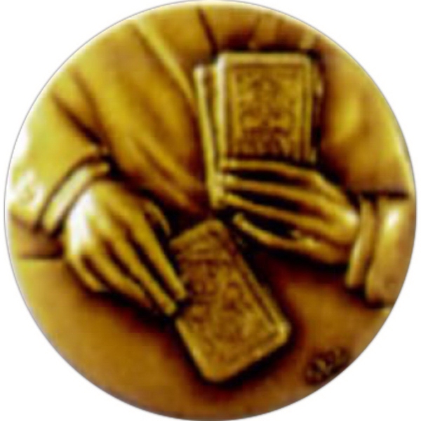 Diamond cut brass medal - 2".... from ASI 67961 Lorente LLC / Lorente