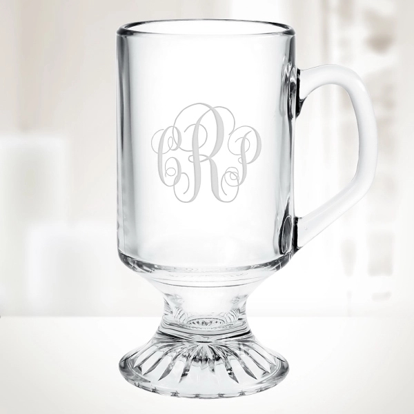 Footed Glass Mug holds 10 oz. of your favorite Irish coffee... from ASI 47791 Best Deal Awards / Best Deal Awards