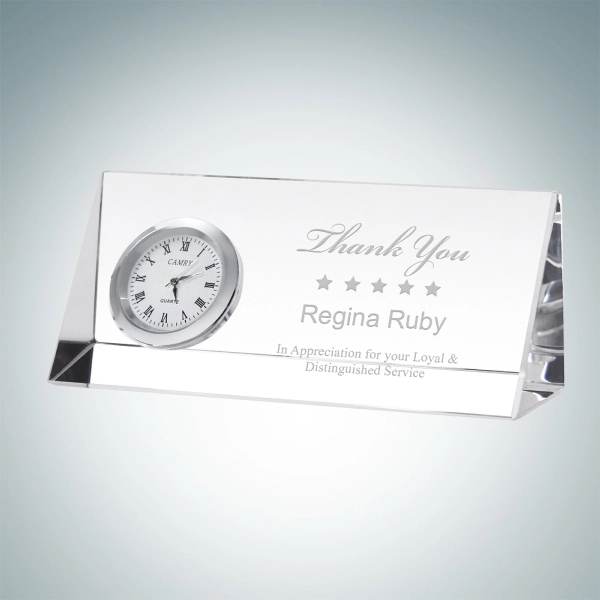 Side clock triangle personalizes any desk space, measures 2" x 5.12"... from ASI 47791 Best Deal Awards / Best Deal Awards