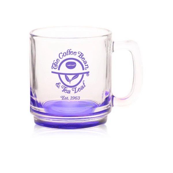 Clear 9 oz. glass coffee mug with smooth sides and oversized... from ASI 39552 BEL Promo