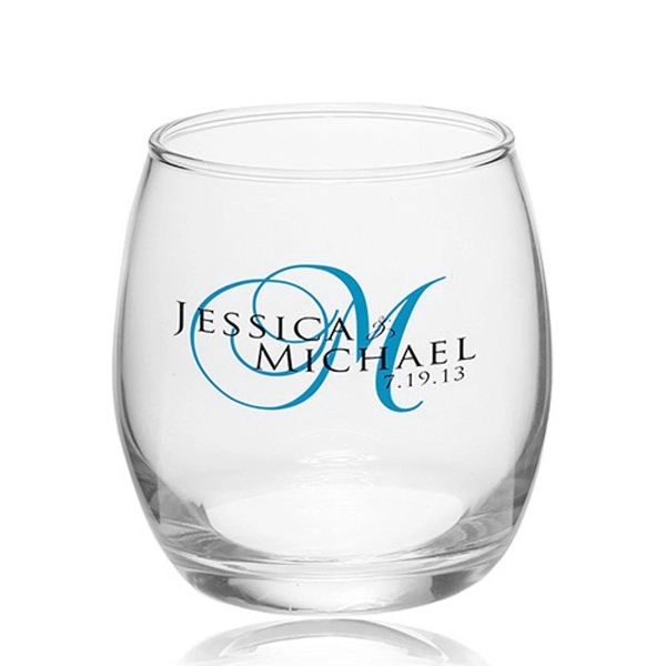 11.5 oz. Mikonos Clear Stemless Wine Glasses. 3.6" H x 2.8"... from ASI 39552 BEL Promo