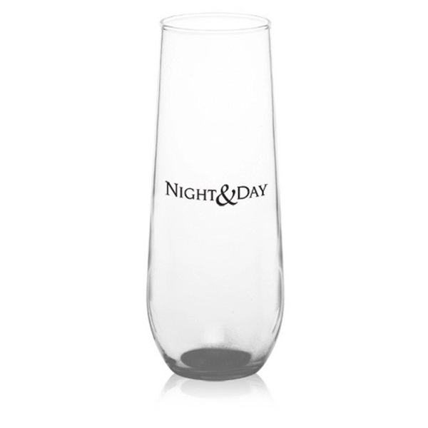 Clear stemless champagne flute glass, 8 oz.... from ASI 39552 BEL Promo