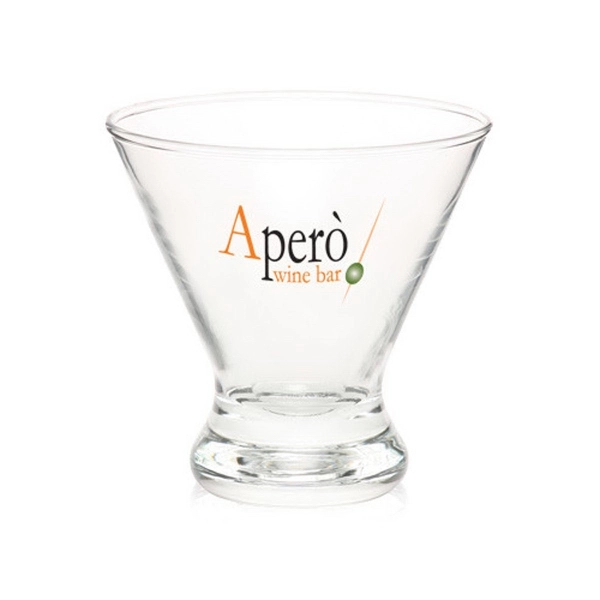 Clear cosmopolitan glass with thick protruding base and smooth rim, 8.25... from ASI 39552 BEL Promo