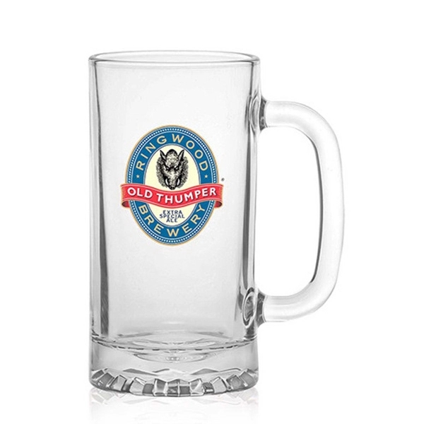 16 oz. clear glass beer mug with star bottom base.... from ASI 39552 BEL Promo