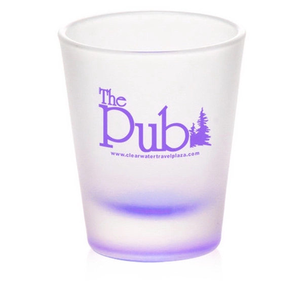Printed frosted clear shot glass, 1.75 oz.... from ASI 39552 BEL Promo