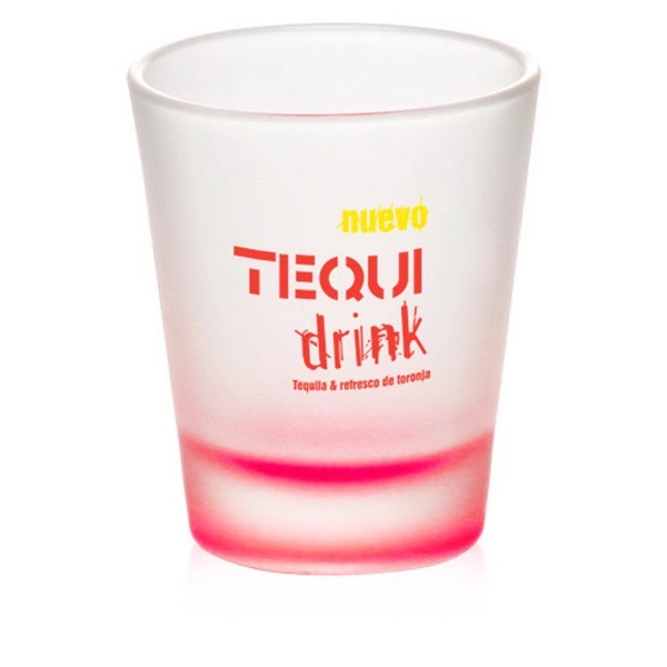 Printed frosted clear shot glass, 1.75 oz.... from ASI 39552 BEL Promo