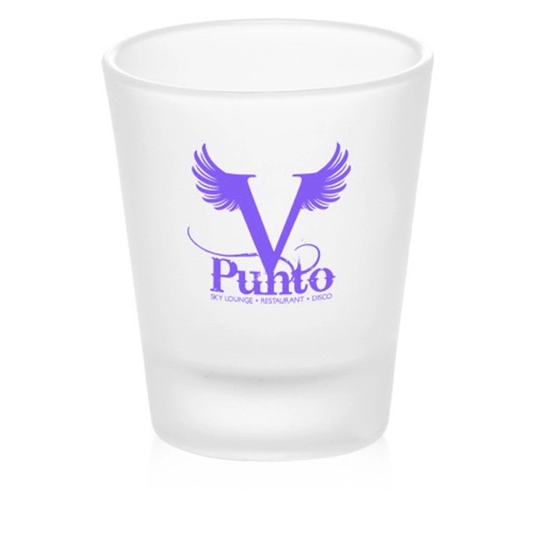 Printed frosted clear shot glass, 1.75 oz.... from ASI 39552 BEL Promo