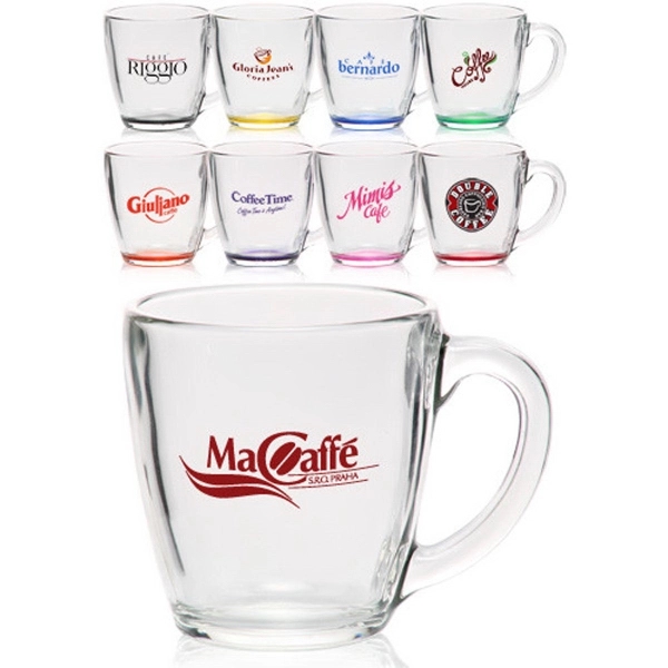 15.5 oz. glass tapered mug has a thick handle and base.... from ASI 39552 BEL Promo