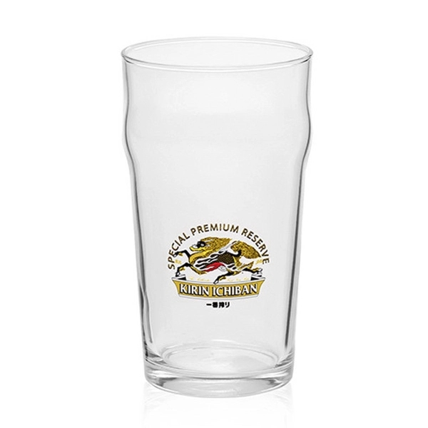 Clear 19 oz tapered pub glass with slick curve glass design.... from ASI 39552 BEL Promo