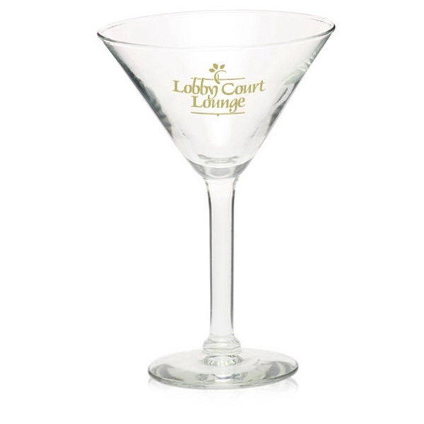 Clear 8.5 oz martini glass with a thick stem design and... from ASI 39552 BEL Promo