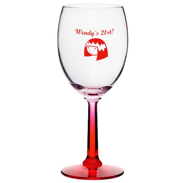 Clear 10 oz. wine glass with hexagonally shaved stem and smooth... from ASI 39552 BEL Promo
