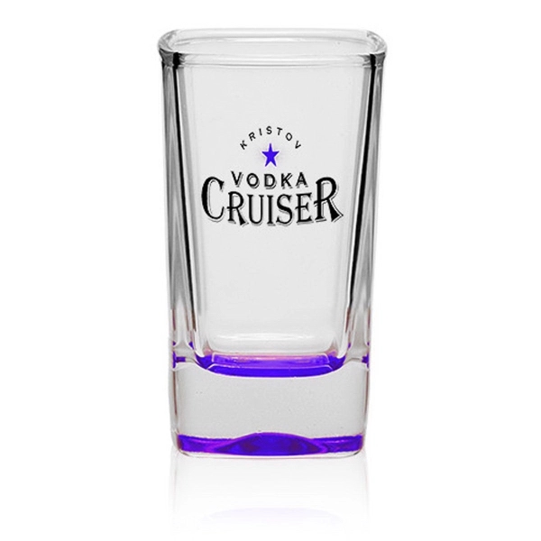 2.8 oz. clear glass shot glass with square shape.... from ASI 39552 BEL Promo
