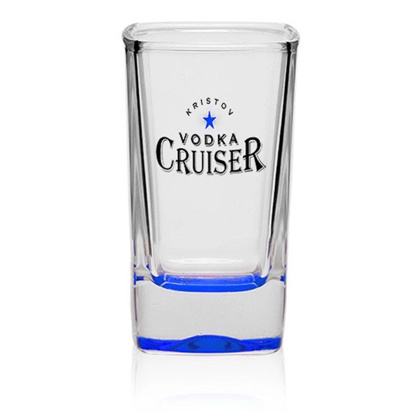 2.8 oz. clear glass shot glass with square shape.... from ASI 39552 BEL Promo