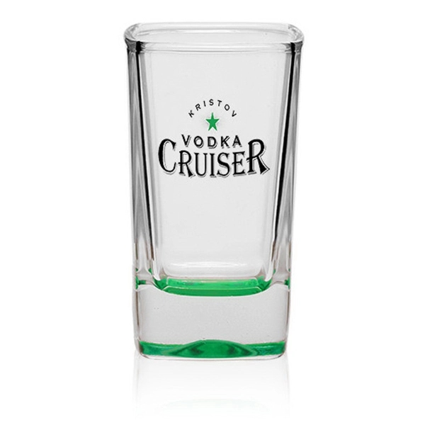 2.8 oz. clear glass shot glass with square shape.... from ASI 39552 BEL Promo