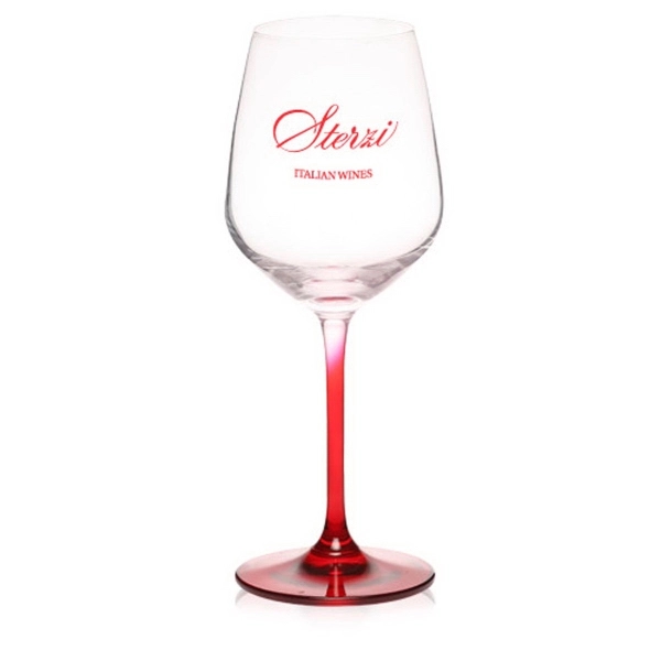 13 oz. 100% Lead free crystal wine glass; with custom colored... from ASI 39552 BEL Promo