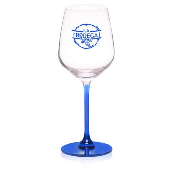 13 oz. 100% Lead free crystal wine glass; with custom colored... from ASI 39552 BEL Promo