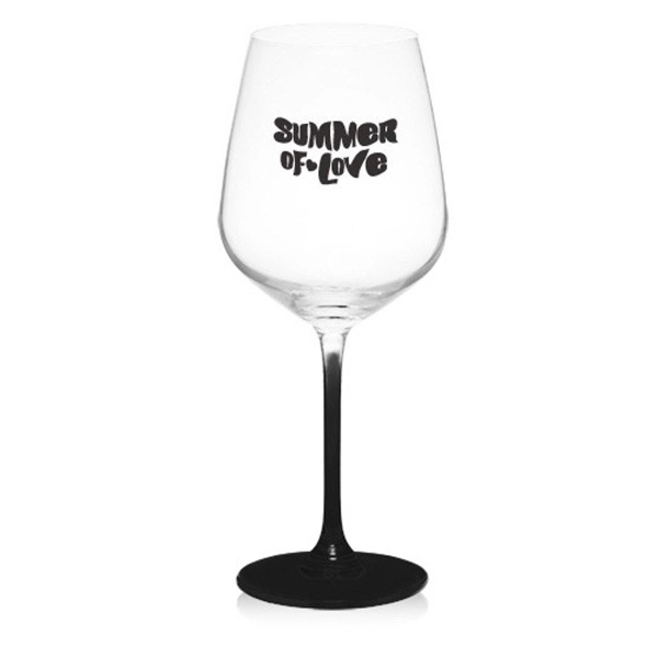 17.5 oz. 100% Lead free crystal wine glass; with custom colored... from ASI 39552 BEL Promo