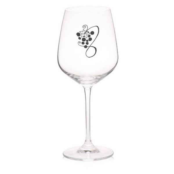 17.5 oz. 100% Lead free crystal wine glass; with custom colored... from ASI 39552 BEL Promo