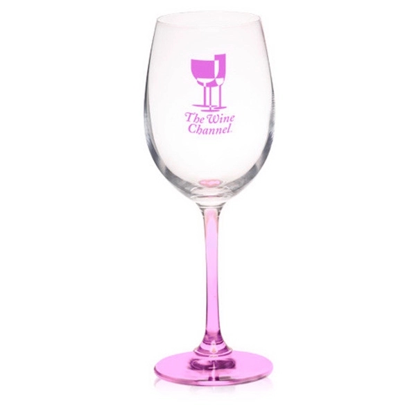 13.8 oz. 100% Lead free crystal wine glass; with custom colored... from ASI 39552 BEL Promo
