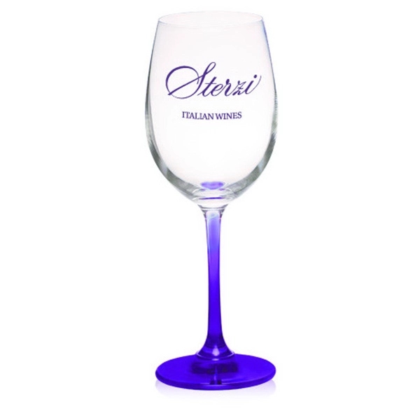 13.8 oz. 100% Lead free crystal wine glass; with custom colored... from ASI 39552 BEL Promo