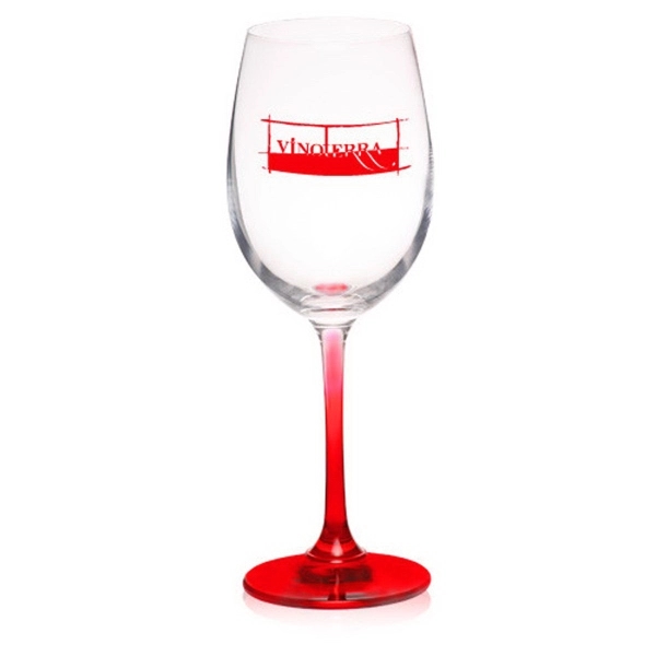 13.8 oz. 100% Lead free crystal wine glass; with custom colored... from ASI 39552 BEL Promo