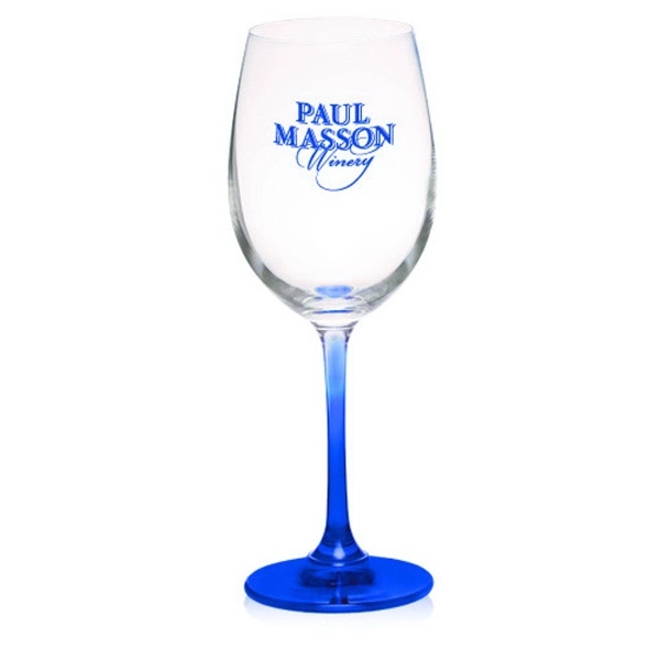 13.8 oz. 100% Lead free crystal wine glass; with custom colored... from ASI 39552 BEL Promo