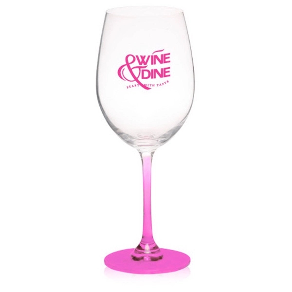 19 oz. 100% Lead free crystal wine glass; with custom colored... from ASI 39552 BEL Promo