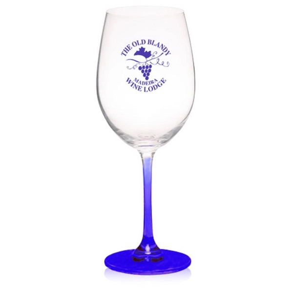 19 oz. 100% Lead free crystal wine glass; with custom colored... from ASI 39552 BEL Promo