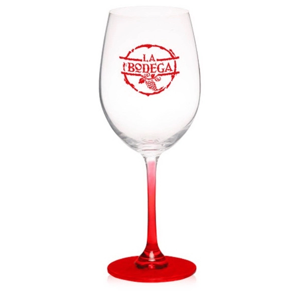 19 oz. 100% Lead free crystal wine glass; with custom colored... from ASI 39552 BEL Promo