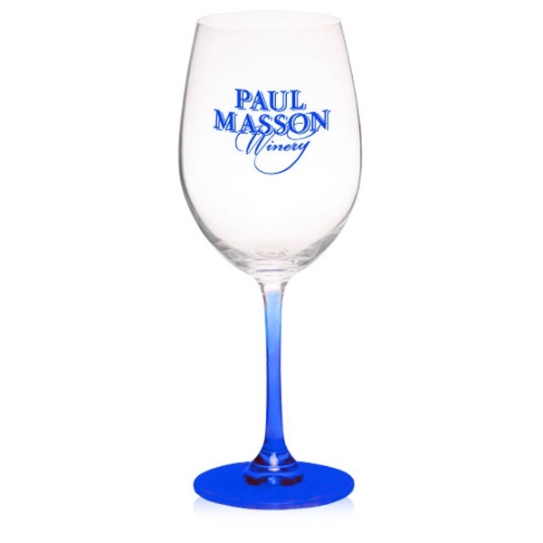 19 oz. 100% Lead free crystal wine glass; with custom colored... from ASI 39552 BEL Promo