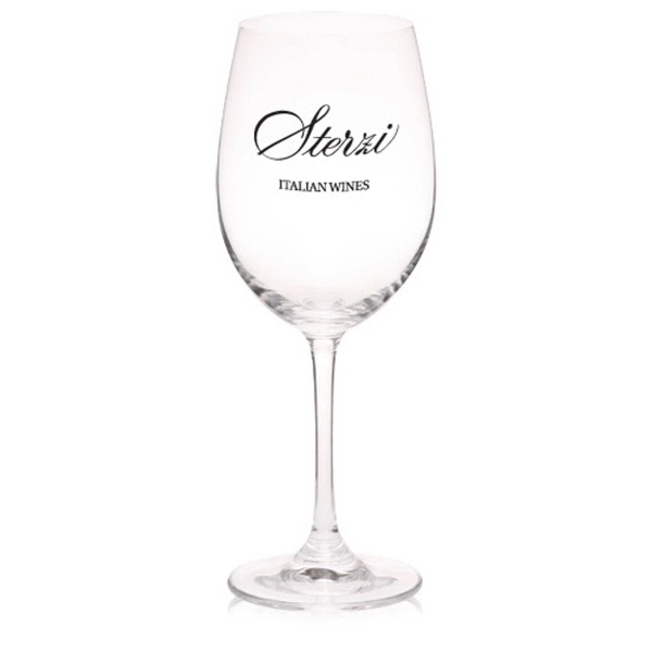 19 oz. 100% Lead free crystal wine glass; with custom colored... from ASI 39552 BEL Promo