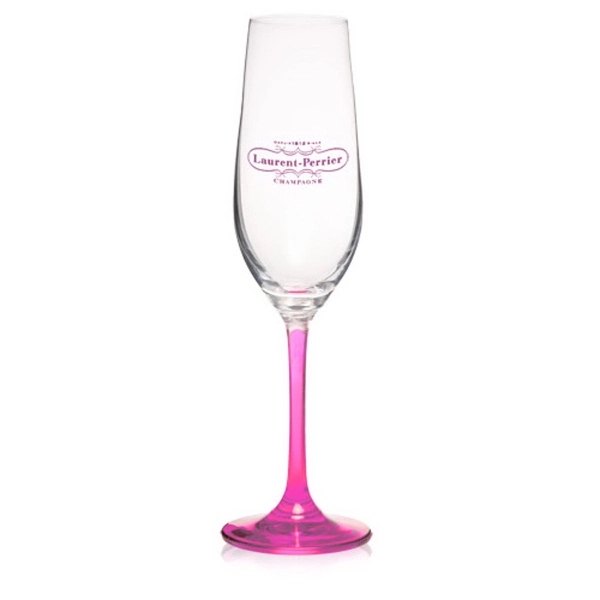8.3 oz. 100% Lead free crystal wine glass; with colored stem... from ASI 39552 BEL Promo