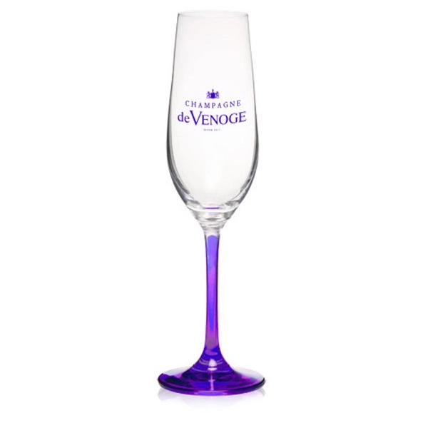 8.3 oz. 100% Lead free crystal wine glass; with colored stem... from ASI 39552 BEL Promo