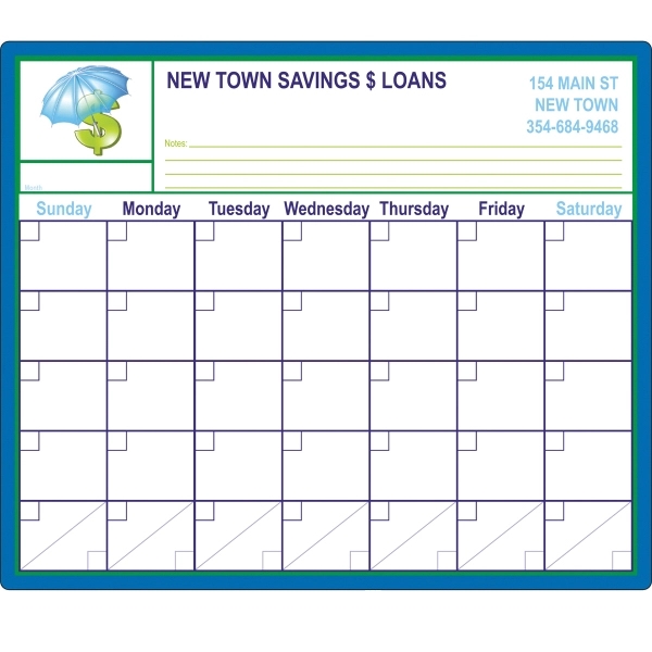 Stick-it anywhere desk calendar with a gloss finish and special low... from ASI 79392 Premiums Plus Inc