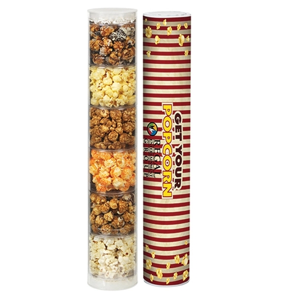 6 Way Popcorn Sampler Tube - Large... from ASI 71685 Midnite Snax®