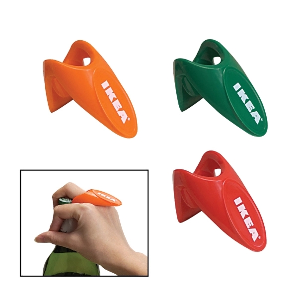 Plastic finger ring bottle opener.... from ASI 57655 STOPNGO Line