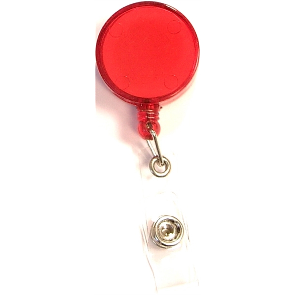 Round 24" retractable badge holder with metal clip on the back.... from ASI 74585 Nu Promo International / Nu Promo Line