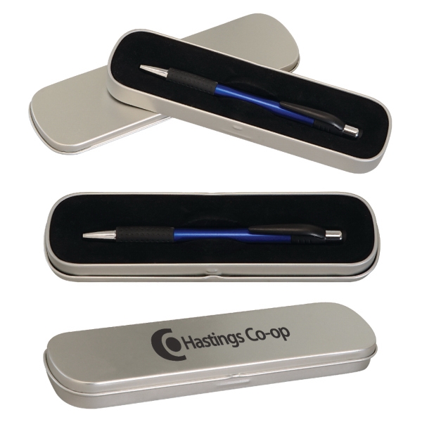 Metal Tin Single Pen Gift Box... from ASI 57655 STOPNGO Line / STOPNGO LINE (TM) STOPNGO