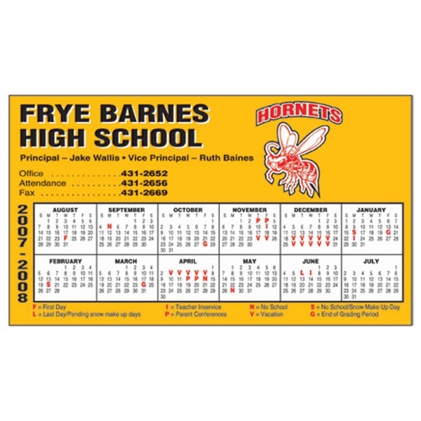 Rectangle shape calendar magnet, 7" x 4".... from ASI 67620 Lion Circle Corp / Lion/Circle