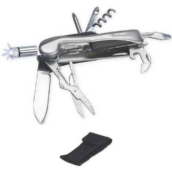 Multi function durable stainless steel tool set. Includes LED flashlight, scissors,... from ASI 62820 International Merch Concepts / Finelife
