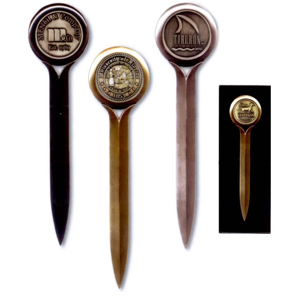 Letter opener with cast coin.... from ASI 67961 Lorente LLC / Lorente
