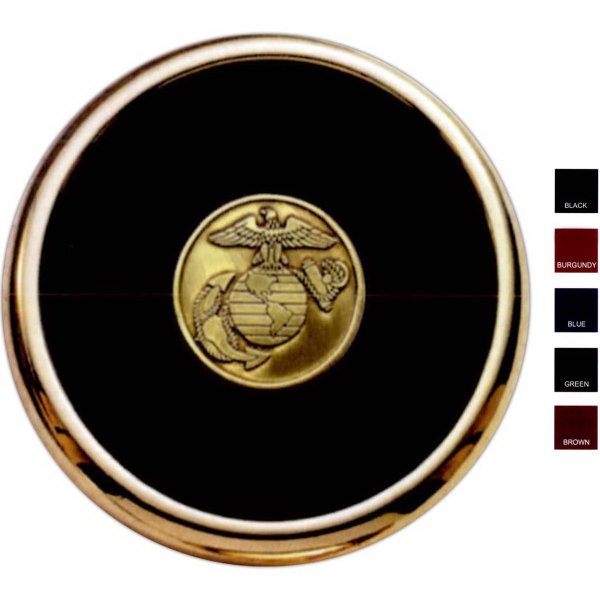 Leather coasters with a coin.... from ASI 67961 Lorente LLC / Lorente