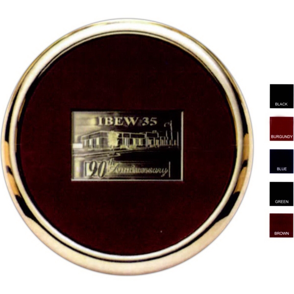 Leather coasters with a coin.... from ASI 67961 Lorente LLC / Lorente