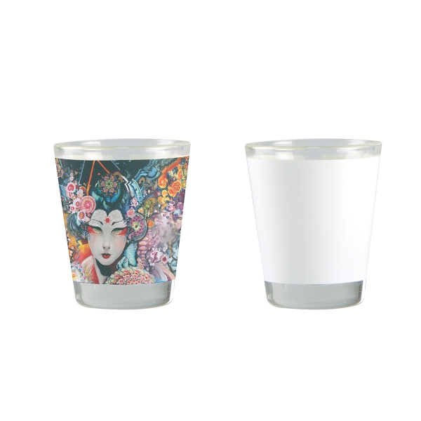 This 1.5 oz sublimation shot glass is great for souvenir shops... from ASI 77988 Photo USA Corp / Photo USA