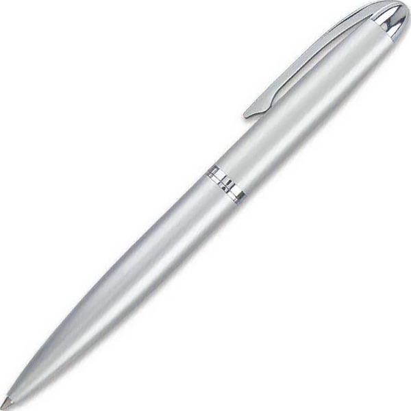 Twist-action brass ballpoint pen, lacquer or gunmetal  finish, spring-loaded clip,... from ASI 62820 International Merch Concepts