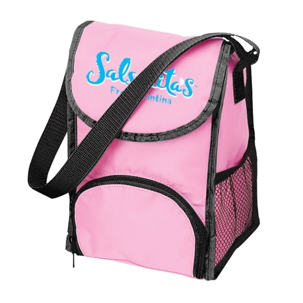 Heat-sealed insulated 2 compartment lunch bag with a velcro main compartment.... from ASI 40544 Binaco / Binaline