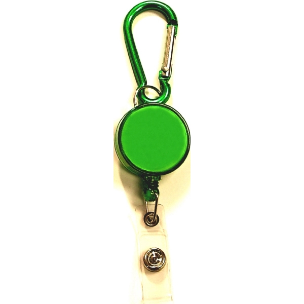 Round  retractable badge holder with carabiner.... from ASI 74585 Nu Promo International / Nu Promo Line