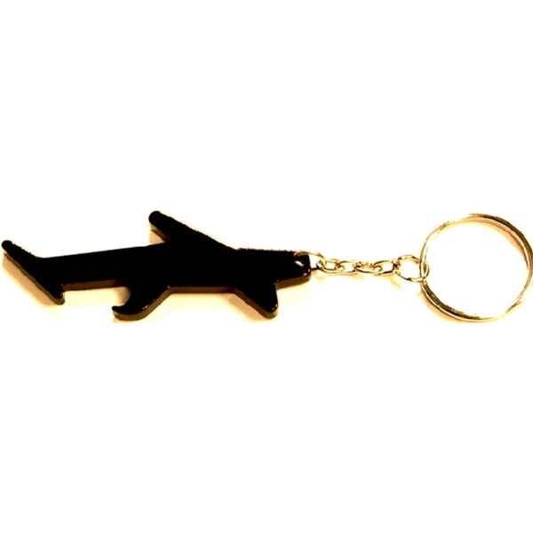 Plane shaped aluminum bottle opener with key chain.... from ASI 74585 Nu Promo International / Nu Promo Line