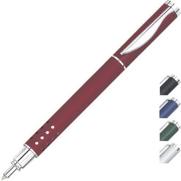 Cap-off gel ink brass pen. matte finish, chrome points.... from ASI 62820 International Merch Concepts / IMC